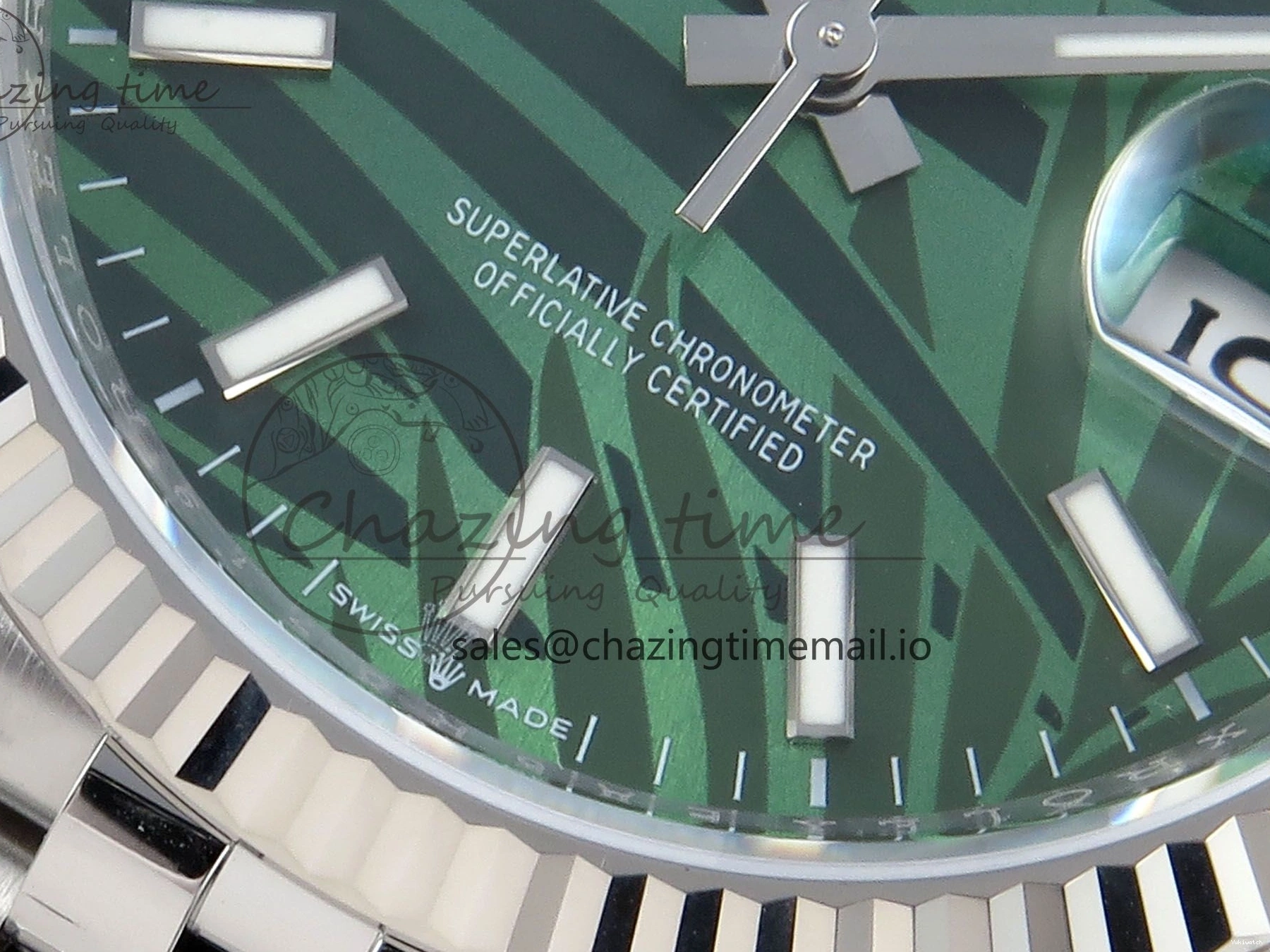 DateJust Jubilee Leaf A3235 Bracelet Edition EWEF on Green Dial 36 Marker Stick 126234 Best 0307